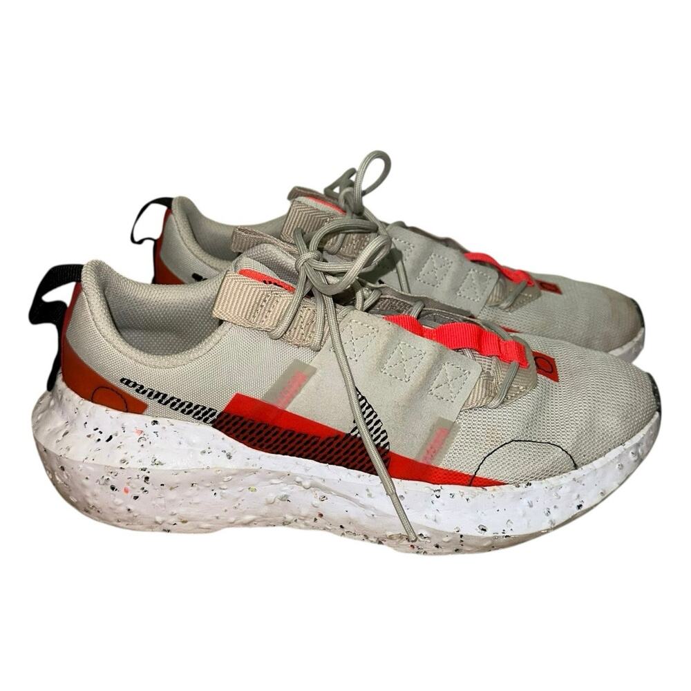 Nike‎ Crater Impact Sneakers Women's 9.5 Light Bone Crimson Sustainable Shoes